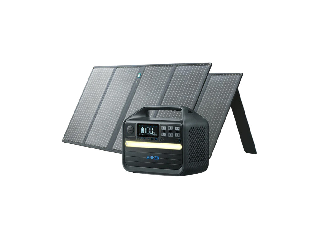 Anker 555 Solar Generator + 2 × 100W Solar Panel
