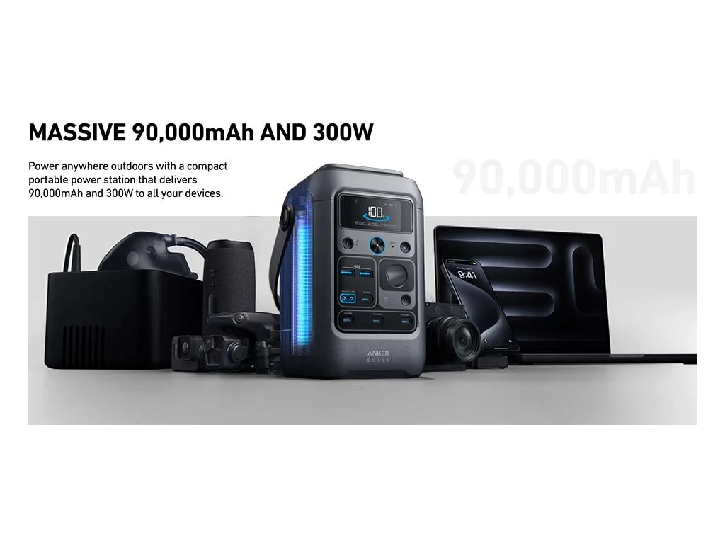 Using the large battery of the Anker C300 DC