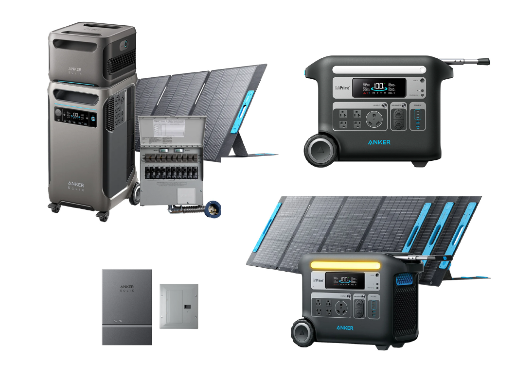 Some of Anker's most powerful solar generators, including power stations, solar panels, expansion batteries, and home integration kits
