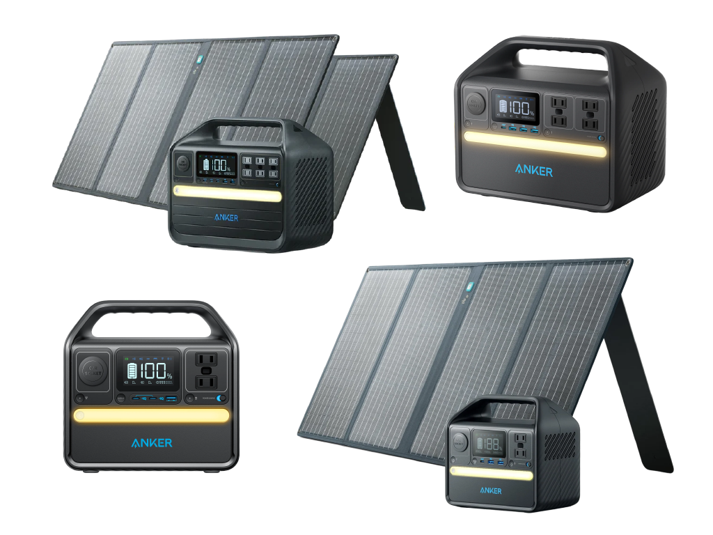 Anker's smaller solar generators and power stations with solar panels