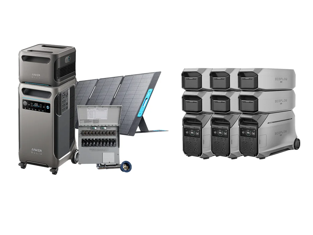 An example of using multiple batteries with the Anker and EcoFlow heavy duty power stations