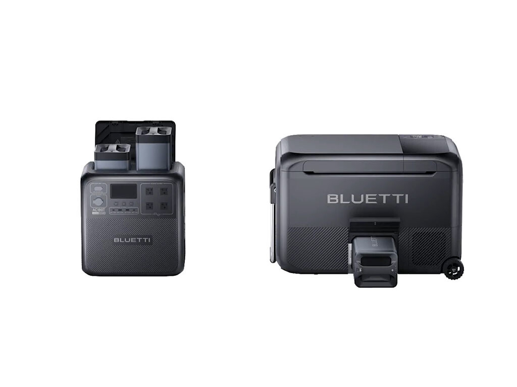 The Bluetti SwapSolar system with the AC180T power station and MultiCooler portable fridge