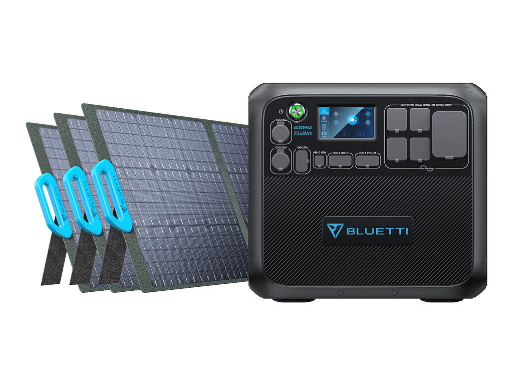 BLUETTI AC200MAX + 3*PV200 Solar Generator Kit