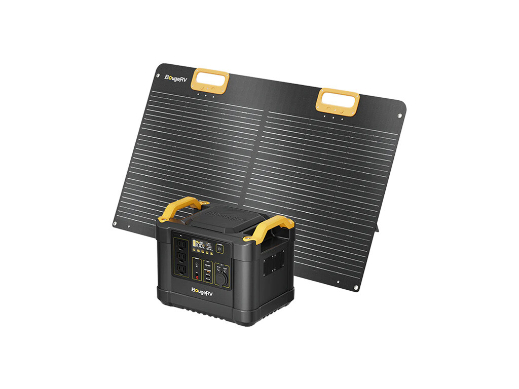 BougeRV Solar Generator Fort 1000 + 100W Solar Panel