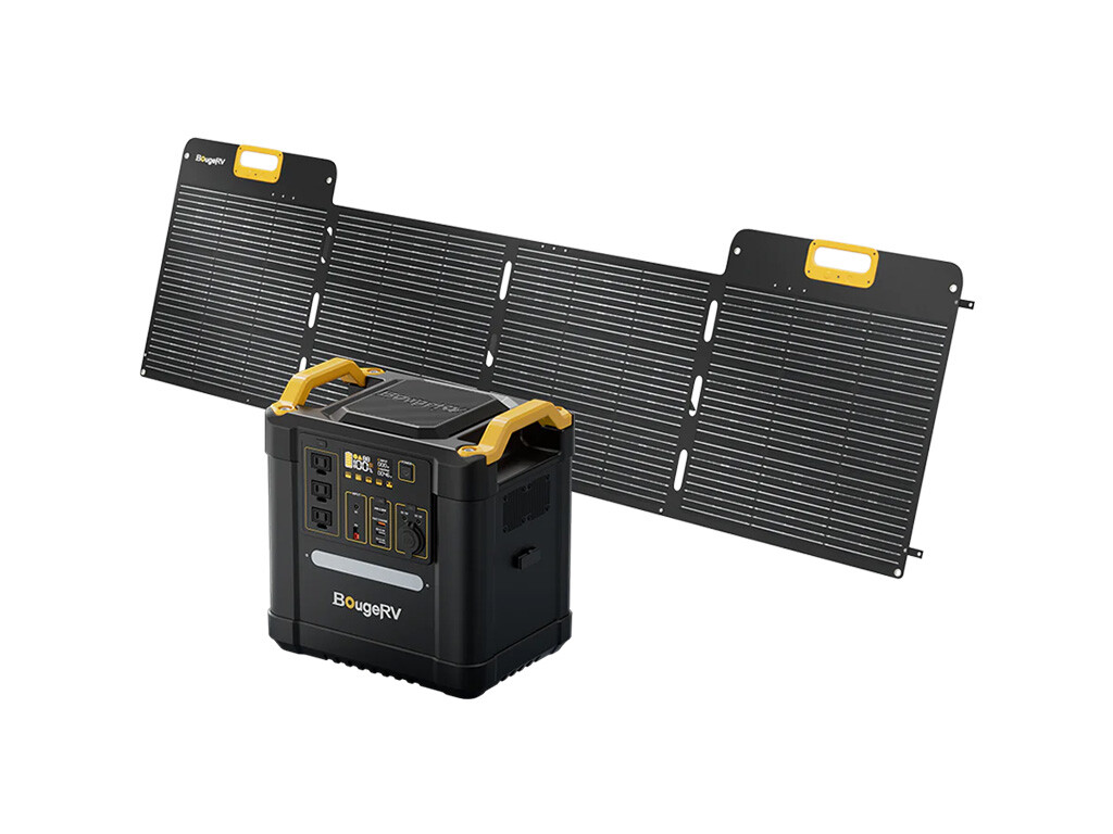 BougeRV Solar Generator Fort 1500 + 200W Solar Panel