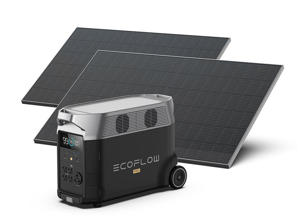 EcoFlow DELTA Pro Solar Generator with 2x 400W Panels