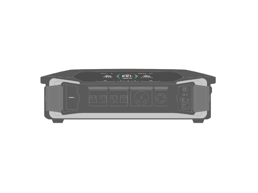 An illustration of the Delta Pro Ultra inverter unit without any batteries