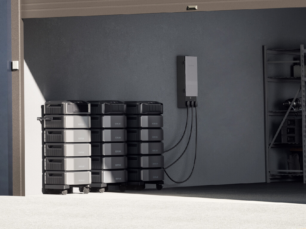 The maximum EcoFlow Delta Pro Ultra system with three inverters and 15 batteries connected to a Smart Home Panel 2