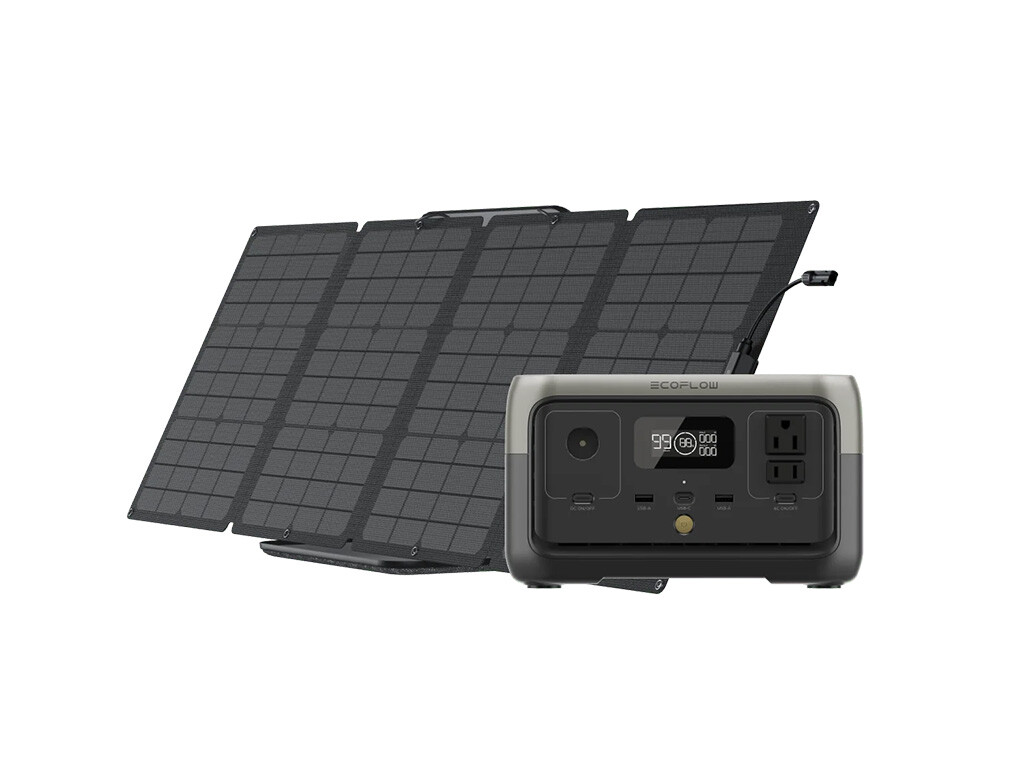 EcoFlow RIVER 2 Solar Generator with 110W Portable Panel