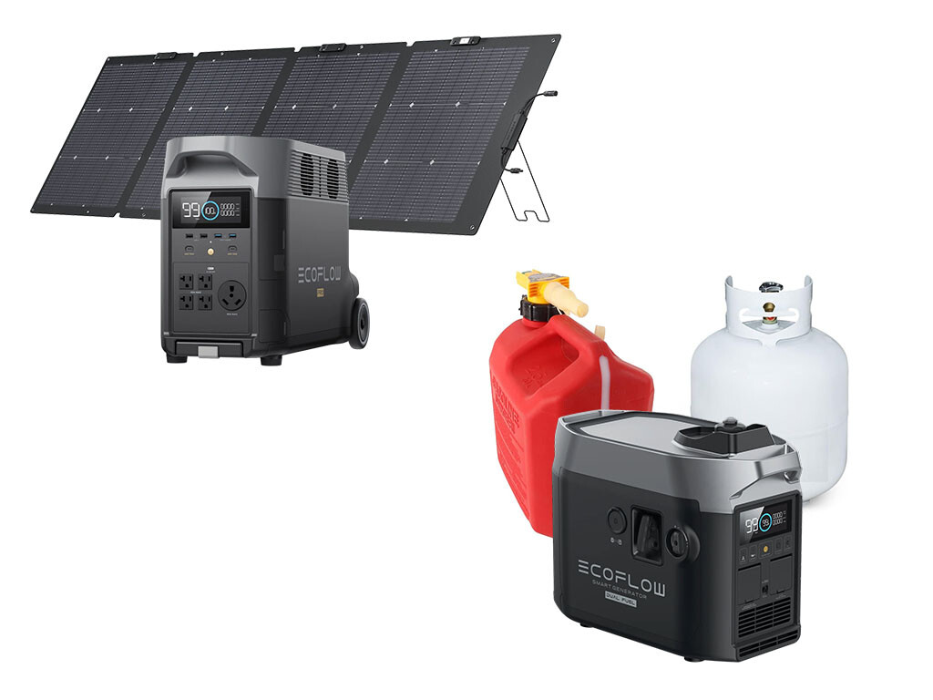 Combine EcoFlow solar and gas generators to get both worlds in one