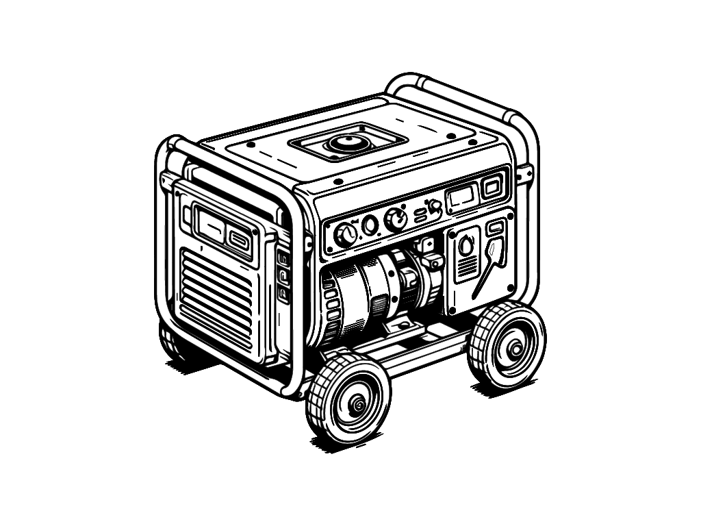 A fuel generator that can use gasoline, diesel, or propane