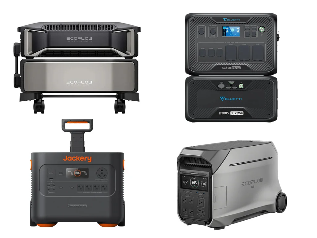 Some heavy-duty power stations from EcoFlow, Bluetti, and Jackery