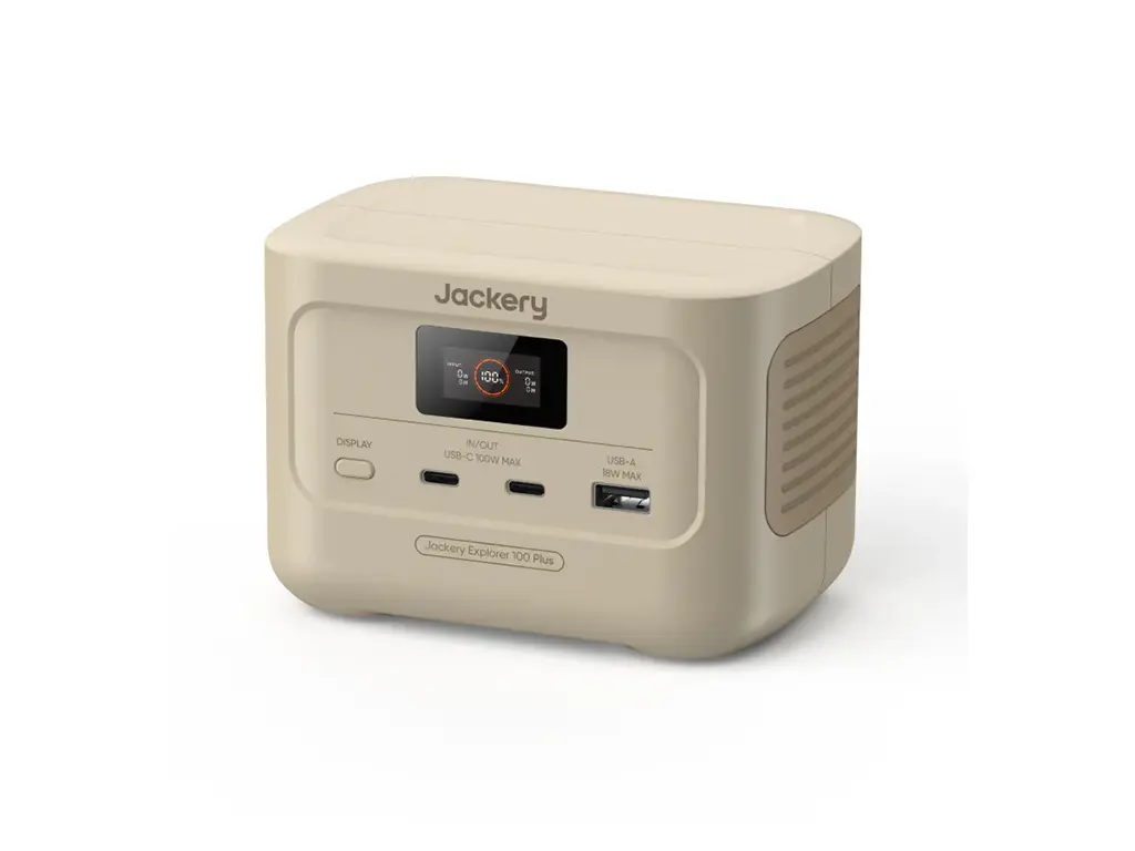 White Jackery Explorer 100 Plus Portable Power Station