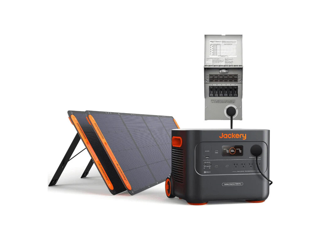 Jackery Solar Generator 3000 Plus + 2*200W Solar Panels + Transfer Switch