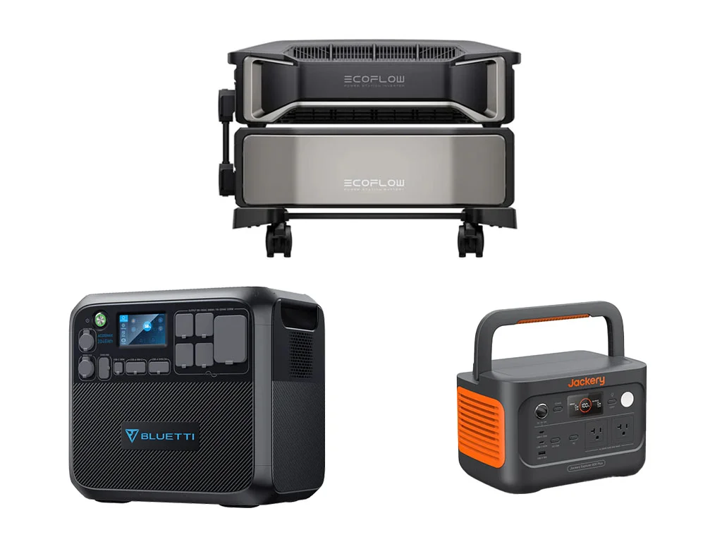 The EcoFlow Delta Pro Ultra, Bluetti A200MAX, and Jackery 600 Plus